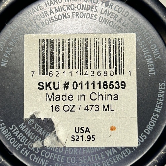 Starbucks Las Vegas Stainless Steel Metal Cold Cup Collectible 16oz | NO STRAW - Picture 3 of 4